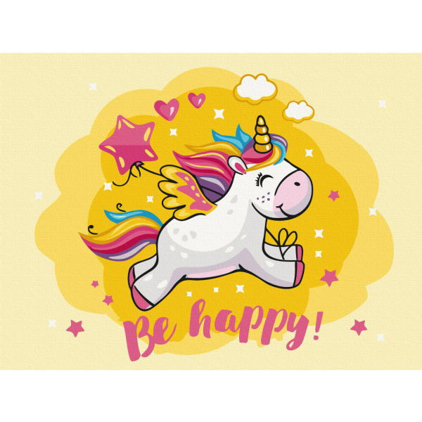 Картина по номерам Для дітей - Щасливий єдиноріг