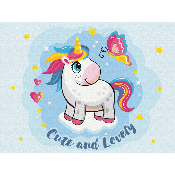 Картина по номерам Для дітей - Cute unicorn