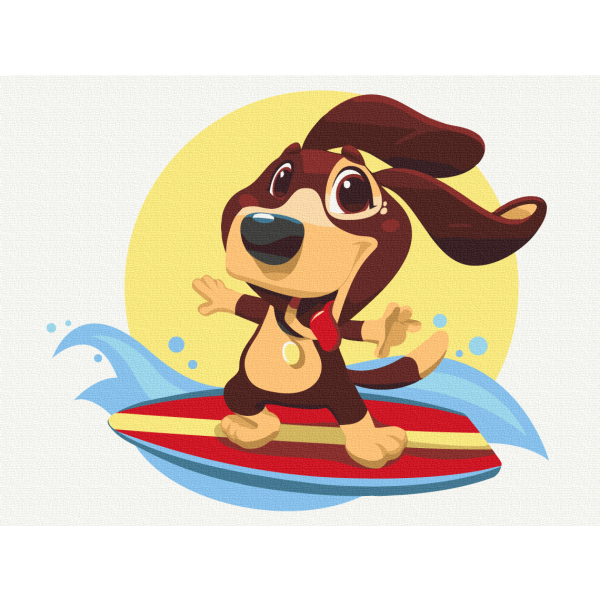 Картина по номерам Для дітей - Серфер Лео