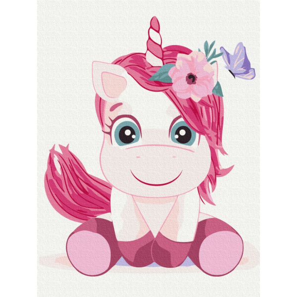 Картина по номерам Преміум картини - Мила єдиноріжка