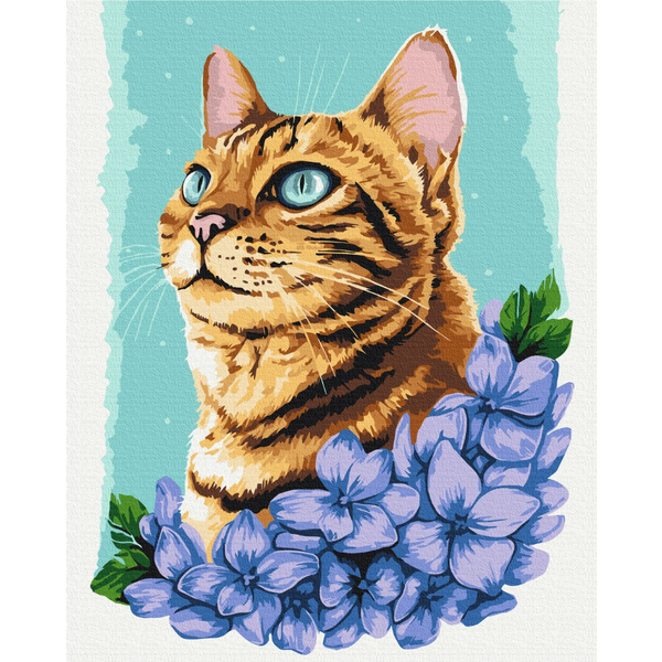 Картина по номерам Тварини, птахи та риби - Лазурний котик © Anna Kuly