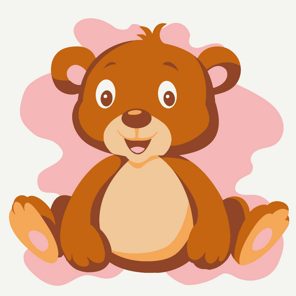 Розмальовки на полотні - Добрий ведмедик