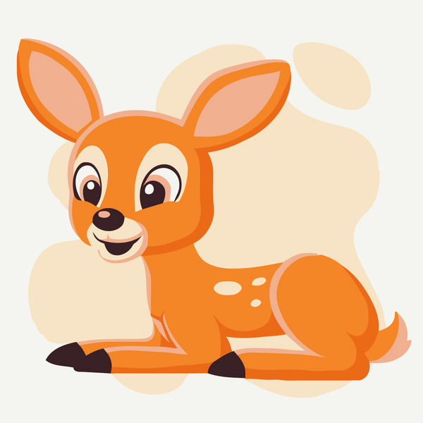 Розмальовки на полотні - Дружнє оленятко