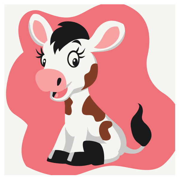 Розмальовки на полотні - Бабусяна корівка