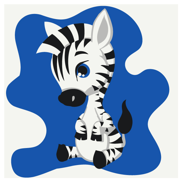 Розмальовки на полотні - Зебреня