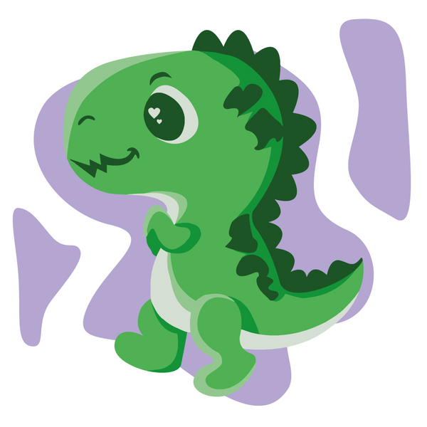 Розмальовки на полотні - Маленький динозаврик