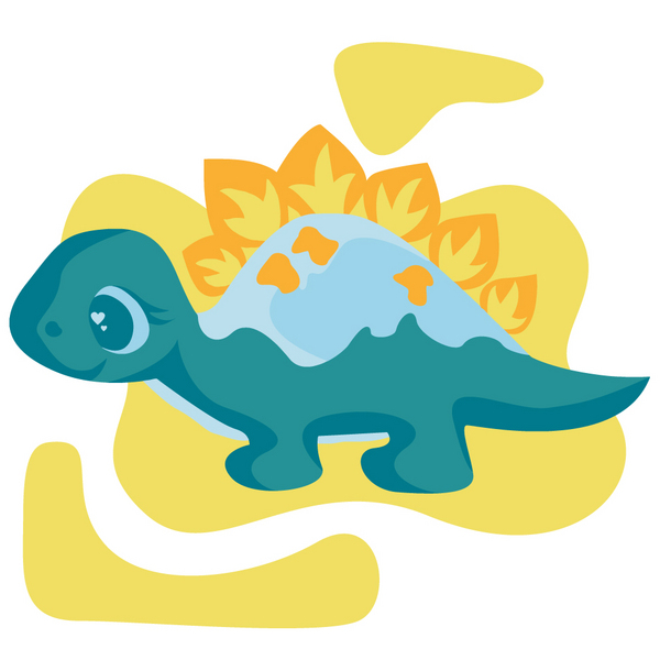 Розмальовки на полотні - Добрий динозаврик