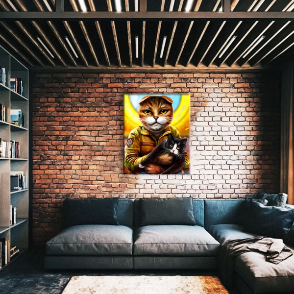 Постер на полотні - Котик-воєначальник ©Маріанна Пащук