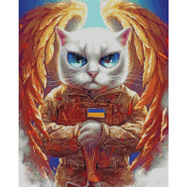 Алмазна мозаїка 40х50 - Котик Ангел© Маріанна Пащук