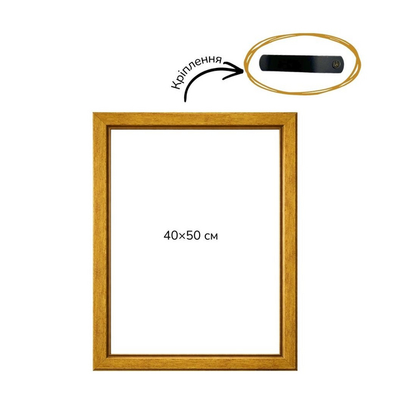 Багетні рами - Багетна рамка (золота, 2 см) 40х50