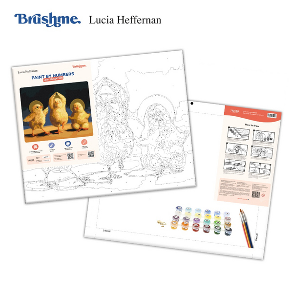 Картина по номерам Тварини, птахи та риби - Духовні курчата ©Lucia Heffernan