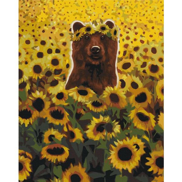 Картина по номерам Тварини, птахи та риби - Сонячний ведмедик ©Lucia Heffernan