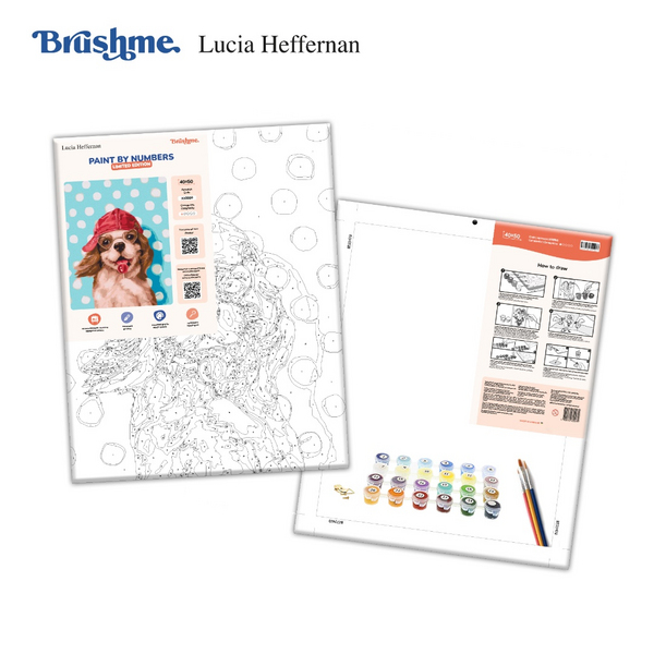 Картина по номерам Тварини, птахи та риби - Dog with lollipop ©Lucia Heffernan