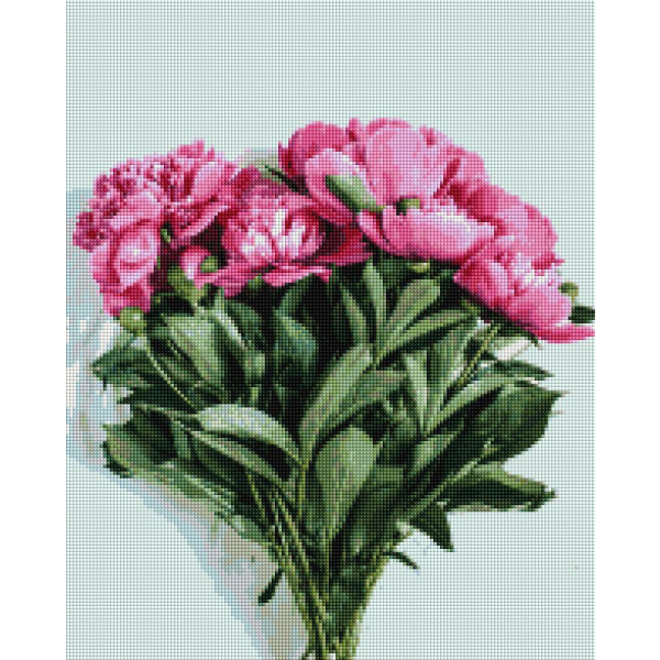 Алмазна мозаїка 40х50 - Садові півонії