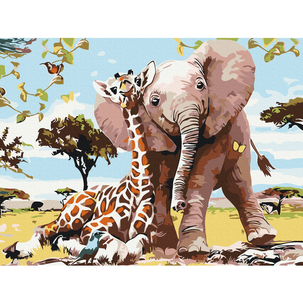 Картина по номерам Тварини, птахи та риби - Милі друзі