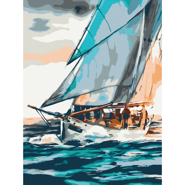 Картина по номерам Кораблі, автомобілі та літаки - Морська подорож ©Понамарчук Ірина