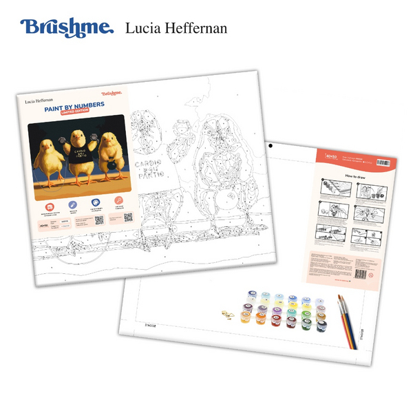 Картина по номерам Тварини, птахи та риби - Кардіо курчата ©Lucia Heffernan