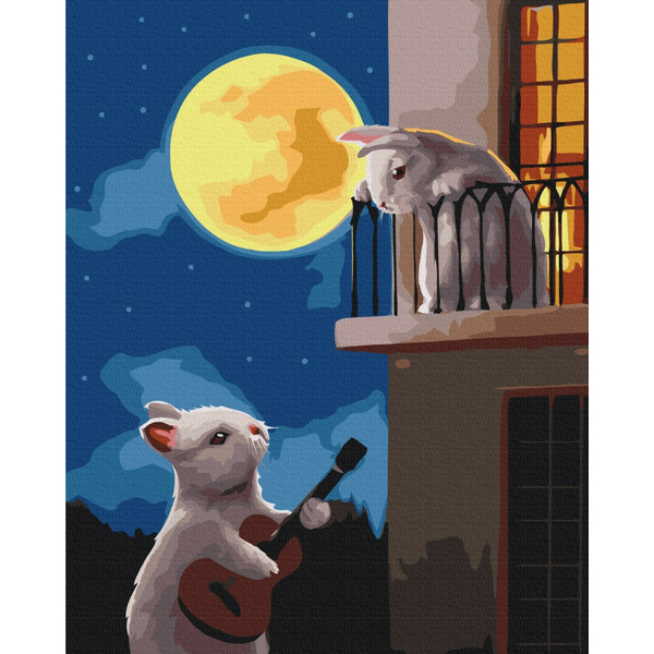 Картина по номерам Тварини, птахи та риби - Місячна серенада ©Lucia Heffernan