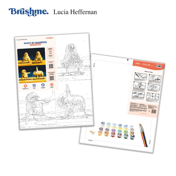 Картина по номерам Тварини, птахи та риби - Курчата йоги 2©Lucia Heffernan