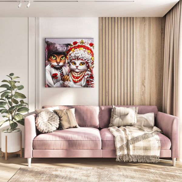 Постер на полотні - Весілля котиків,котик українець ©Маріанна Пащук