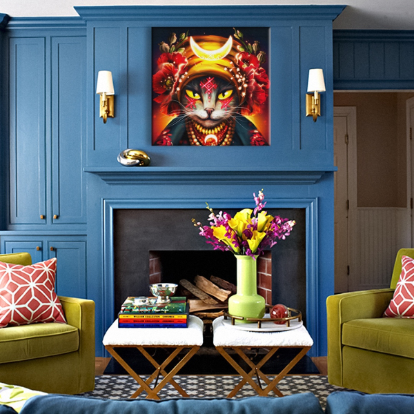 Постер на полотні - Киця-мольфарка ©Маріанна Пащук