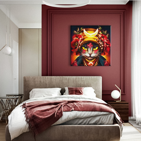 Постер на полотні - Киця-мольфарка ©Маріанна Пащук