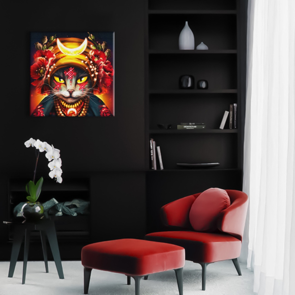 Постер на полотні - Киця-мольфарка ©Маріанна Пащук