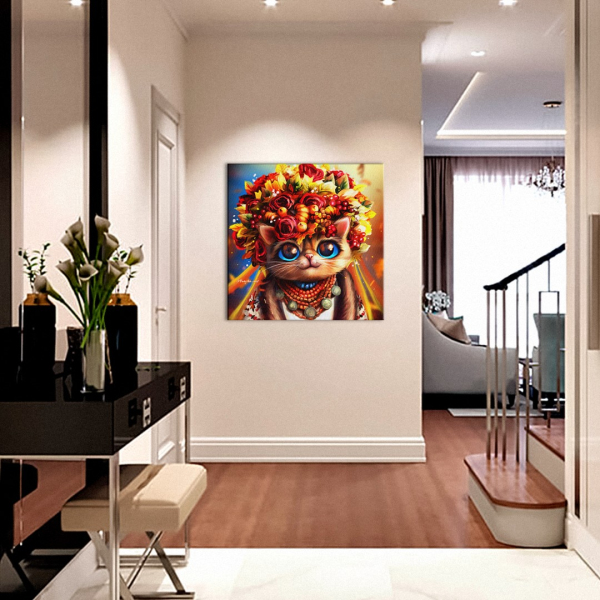 Постер на полотні - Киця-осінь ©Маріанна Пащук