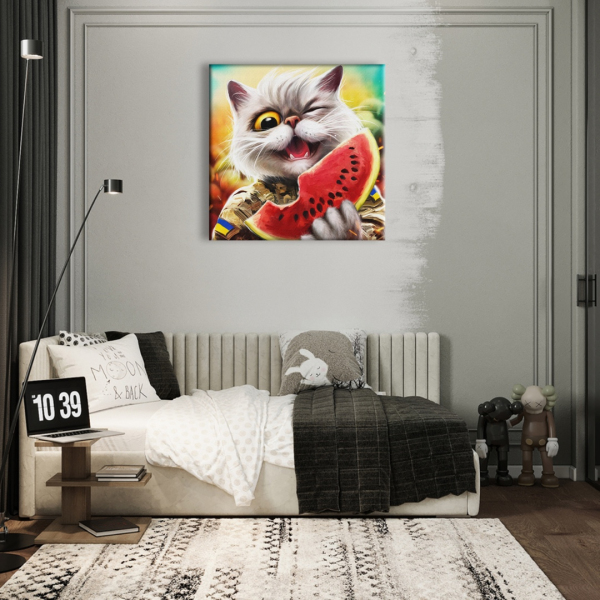 Постер на полотні - Котик-Херсон ©Маріанна Пащук