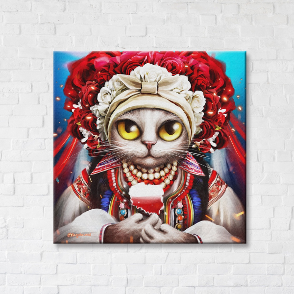 Постер на полотні - Киця-полька ©Маріанна Пащук