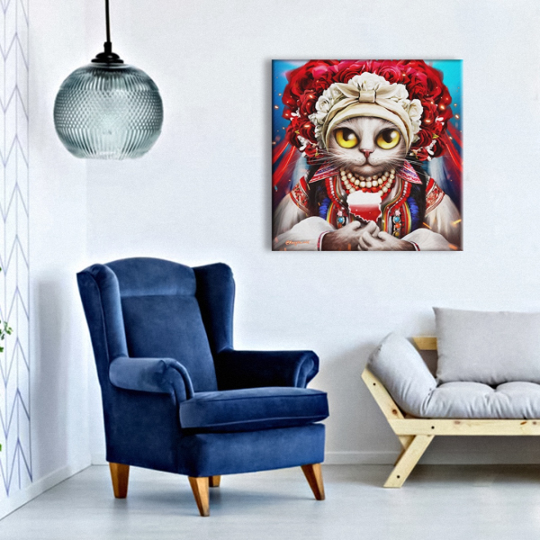 Постер на полотні - Киця-полька ©Маріанна Пащук