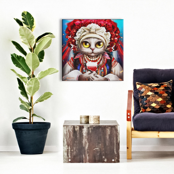 Постер на полотні - Киця-полька ©Маріанна Пащук