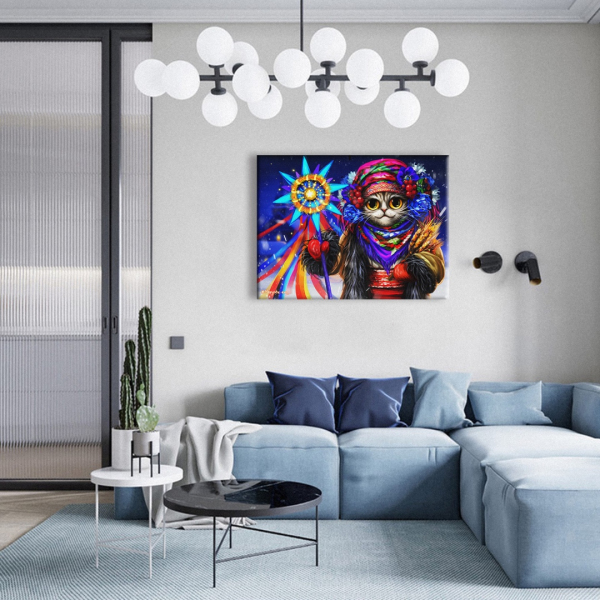 Постер на полотні - Котик-енергетик ©Маріанна Пащук