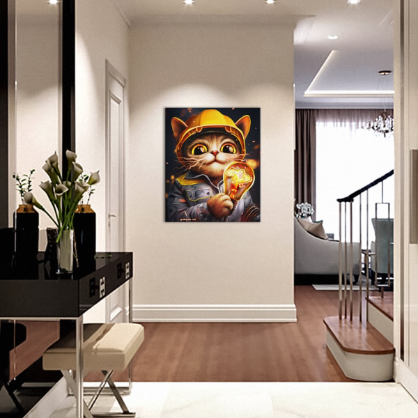 Постер на полотні - Котик-енергетик ©Маріанна Пащук