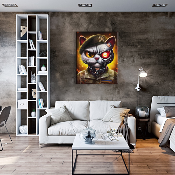 Постер на полотні - Котик ЗСУ ©Маріанна Пащук