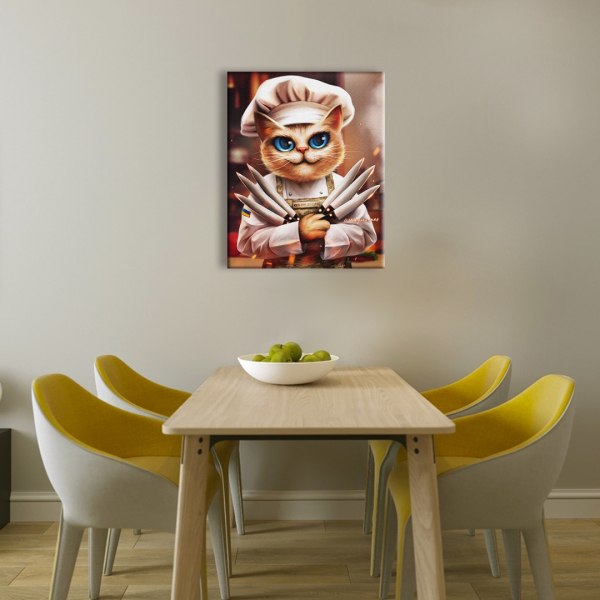 Постер на полотні - Котик-кухар ©Маріанна Пащук