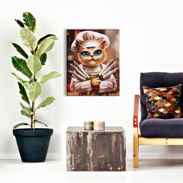Постер на полотні - Котик-кухар ©Маріанна Пащук