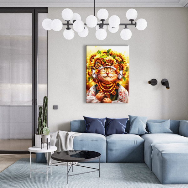 Постер на полотні - Киця Сонце ©Маріанна Пащук