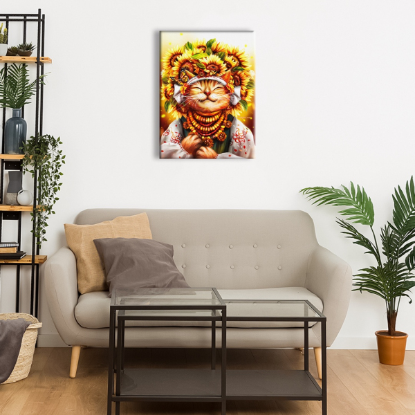 Постер на полотні - Киця Сонце ©Маріанна Пащук