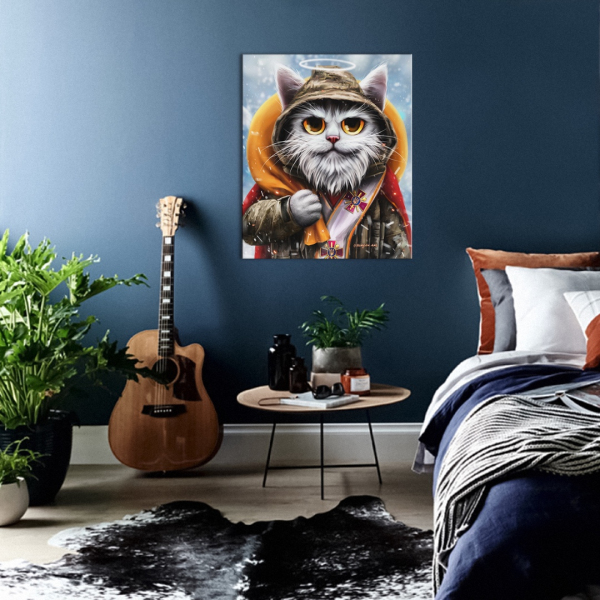 Постер на полотні - Котик Святий Миколай ©Маріанна Пащук