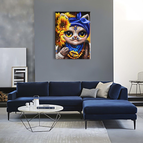 Постер на полотні - Творческая кошка ©Марианна Пащук