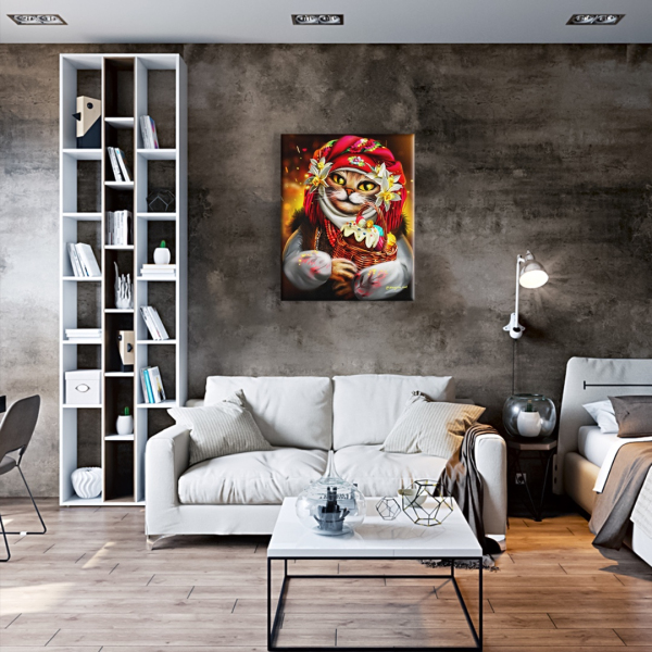 Постер на полотні - Пасхальная киса ©Марианна Пащук