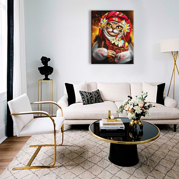 Постер на полотні - Пасхальная киса ©Марианна Пащук