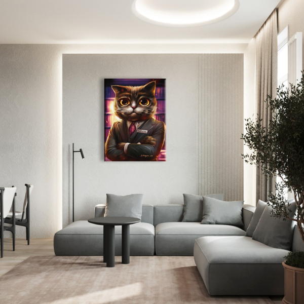 Постер на полотні - Котик адвокат ©Маріанна Пащук