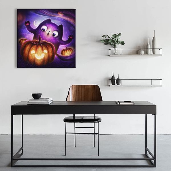 Постер на полотні - Котик-хеловін ©Маріанна Пащук