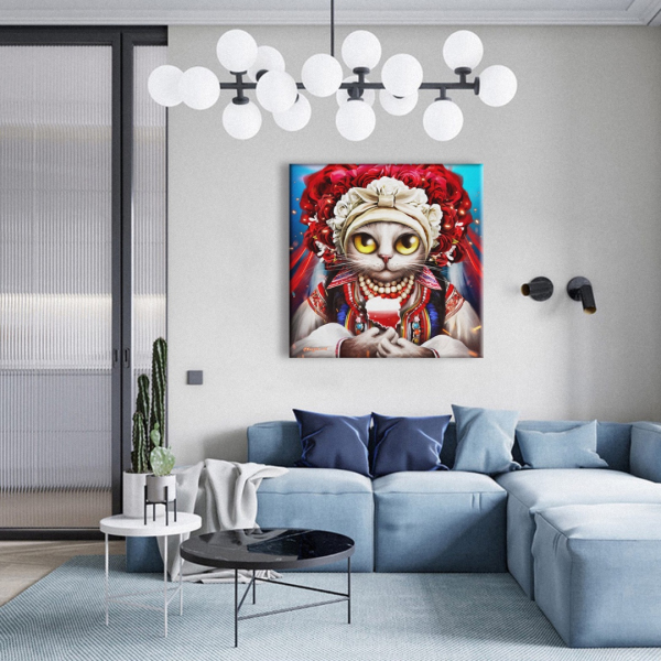 Постер на полотні - Киця-полька ©Маріанна Пащук