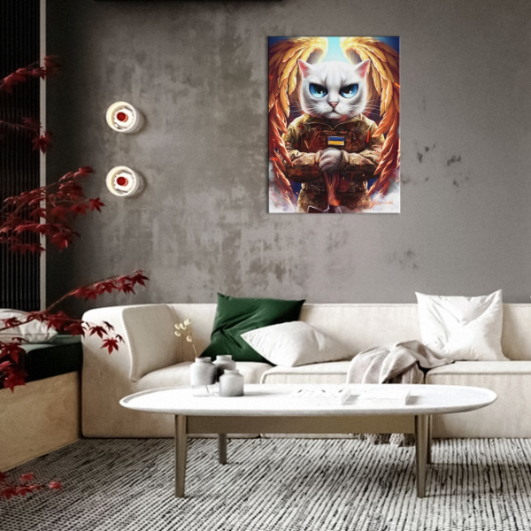 Постер на полотні - Котик Янгол ©Маріанна Пащук