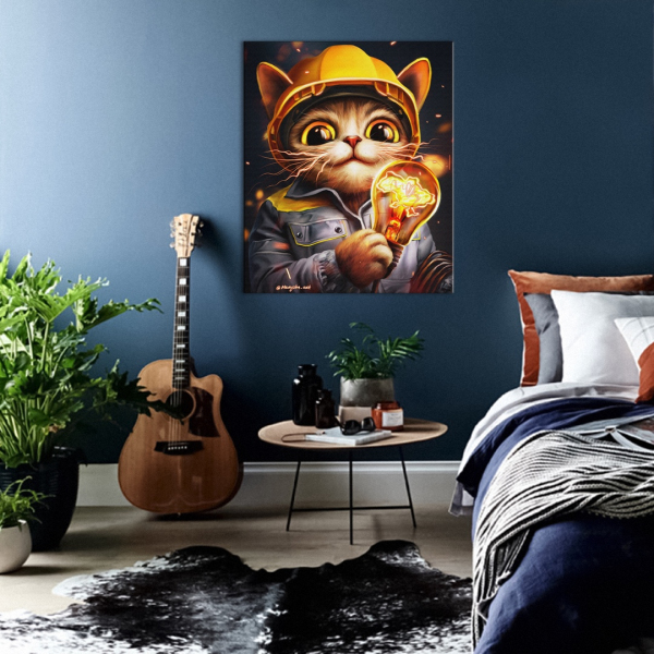 Постер на полотні - Котик-енергетик ©Маріанна Пащук