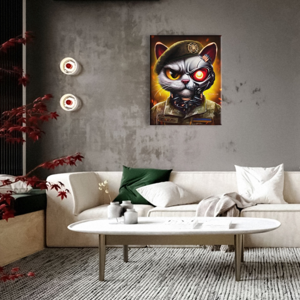 Постер на полотні - Котик ЗСУ ©Маріанна Пащук