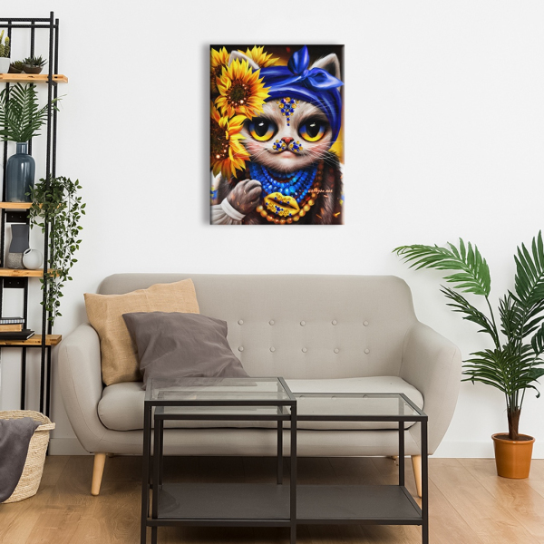 Постер на полотні - Творча киця ©Маріанна Пащук